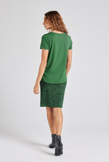 Janis Bamboo Tee - Forest Green