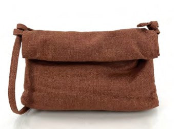 Natural Roll Top Bag - Tan