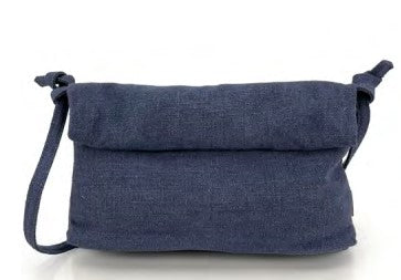 Natural Roll Top Bag - Navy