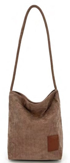 Corduroy Tote Bag - Taupe