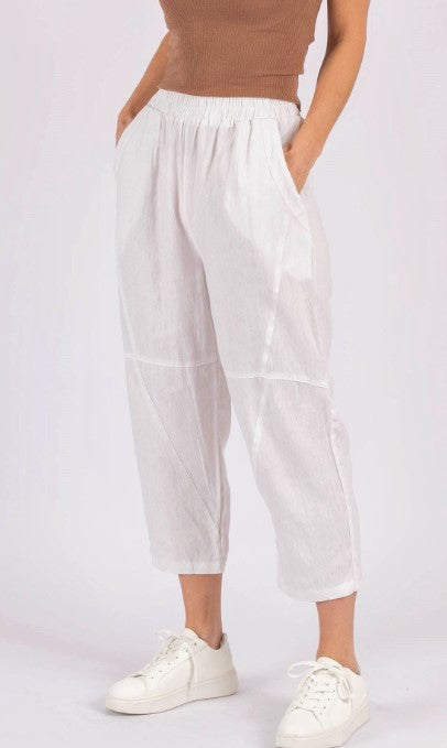Noah Linen Pant - White