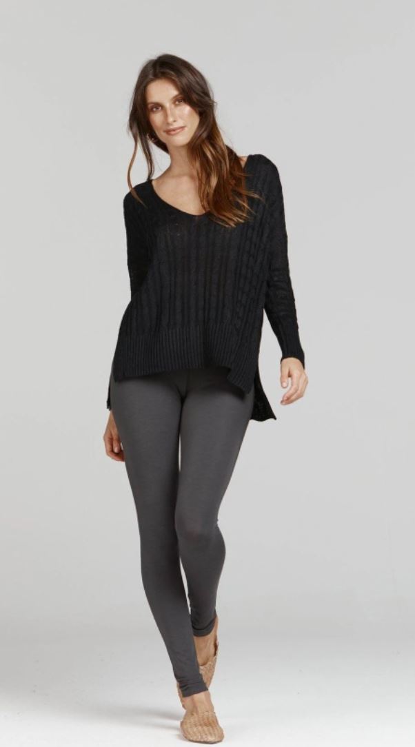 Luxe Bamboo Legging - Steel
