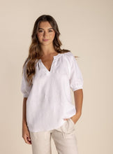 Polly Puff Sleeve Top - White