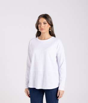 Logo Sequin Tee - White
