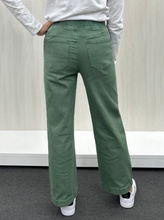 Maddy Pull on Wide Leg Jean - Khaki