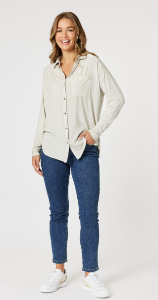 Paige Garment Washed Shirt - Natural