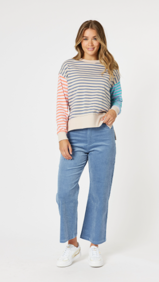 Lucy Stretch Cord Pant - Blue
