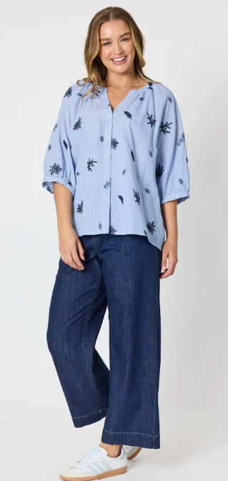 Botanica Shirt - Navy/White