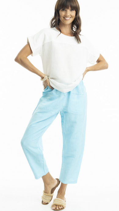 Lush Linen Pant - Sky