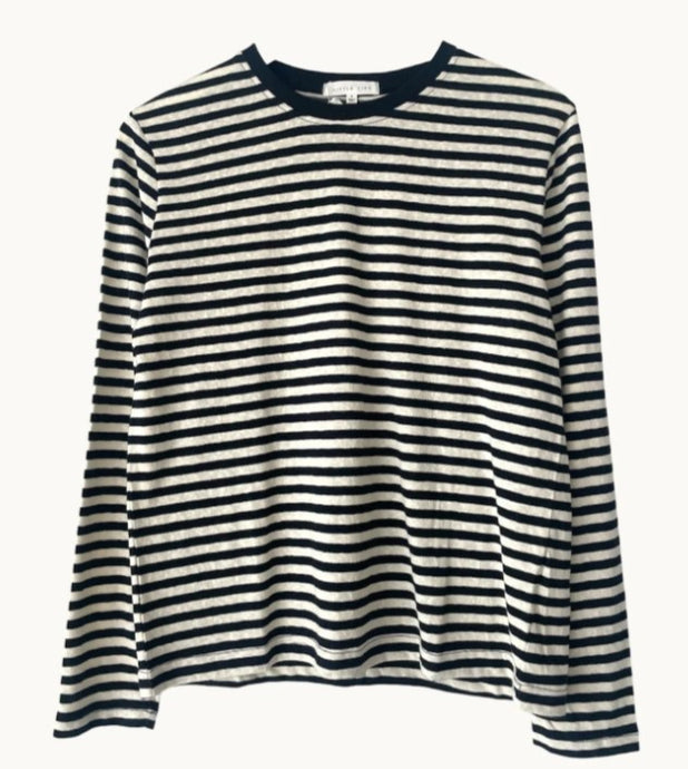 Athena Stripe Top - Black/White