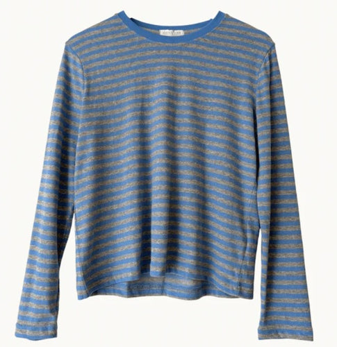 Athena Stripe Top - Blue/Grey