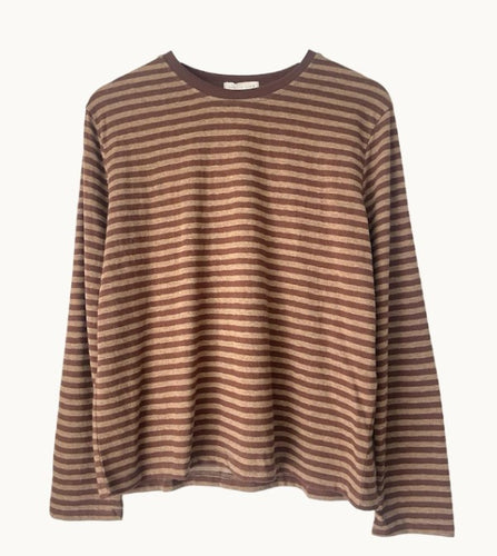 Athena Stripe Top - Chocolate