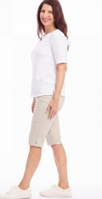 Denim Stretch Shorts - Putty