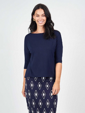 Camila Bamboo Top - Navy