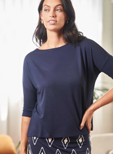 Camila Bamboo Top - Navy