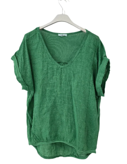 Classic Band Top - Apple Green