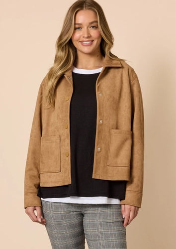 Downtown Suede Jacket - Caramel