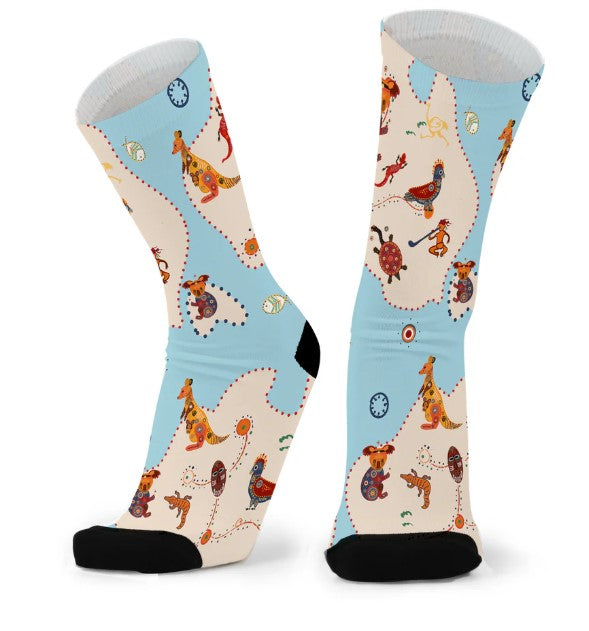 Down Under Doodles Socks