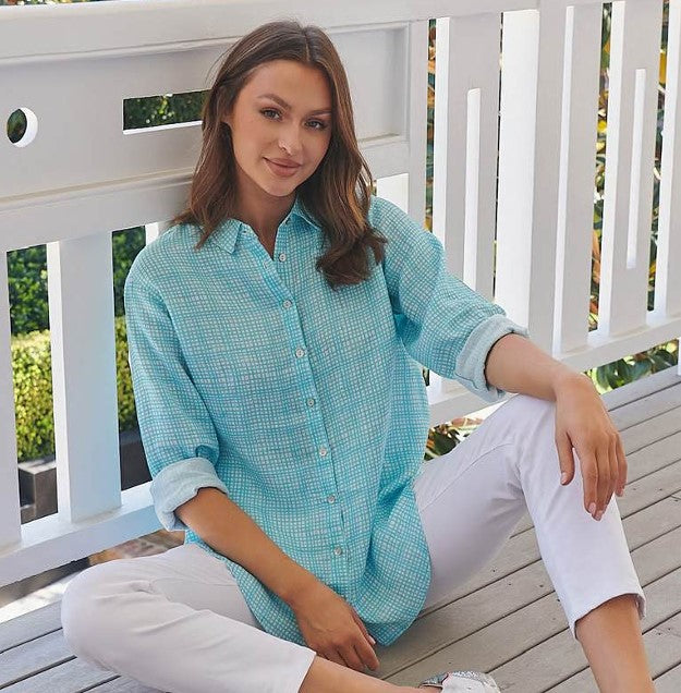 Ellie L/S Shirt - Mini Turquiose