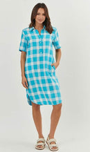 Kelsie Dress - Madras Turquiose