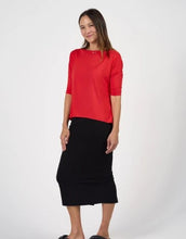 Camila Bamboo Top - Fiery Red