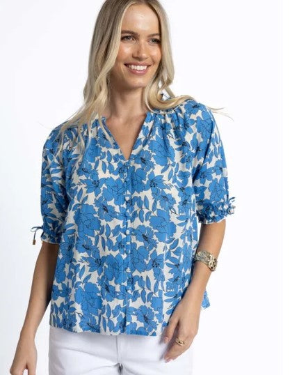 Fleur Blouse - Blue Stone