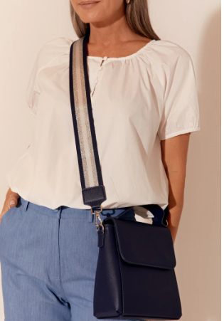 Gigi Webbing Strap Mini Bag - Black