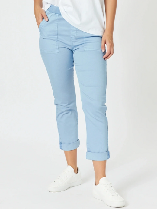 Isabella Cotton Pant - Blue