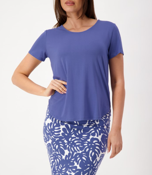 Janis Bamboo Tee - Marlin Blue