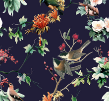 Botanical Birds Navy Kimono