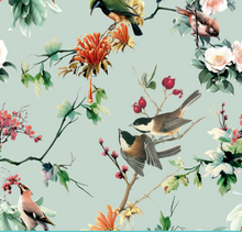 Botanical Birds Sage Kimono