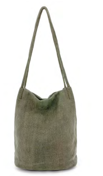Natural Long Handle Bag - Green