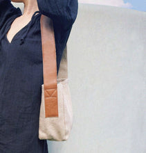 Small Square Tote Bag - Beige