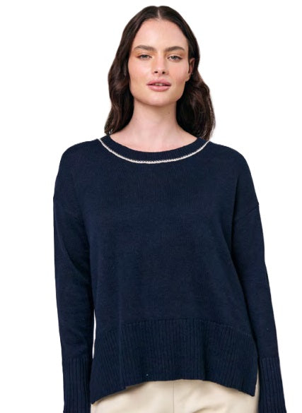 Liverpool Jumper - Navy Pipe
