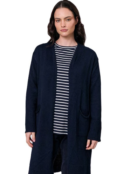 Piper Cardigan - Navy Pipe