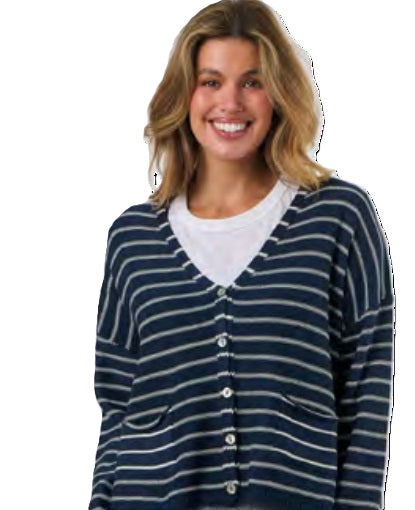 Oscar Cardigan - Blanc Bleu