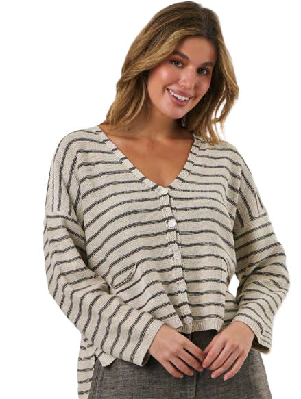 Oscar Cardigan - Hessian