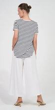 Janis Bamboo Tee - Navy & White Stripe