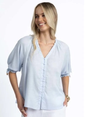 Reece Blouse - Ice Blue