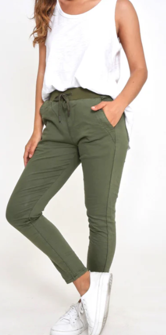 Riley Stretch Jogger - Khaki