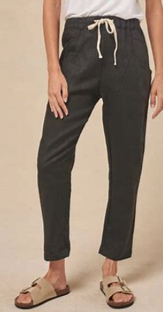 Luxe Linen Pants - Black