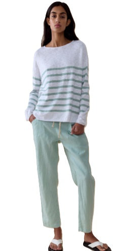 Luxe Linen Pants - Duck Egg