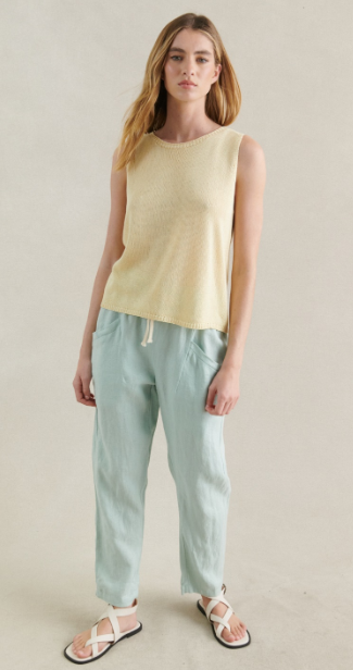 Luxe Linen Pants - Mint