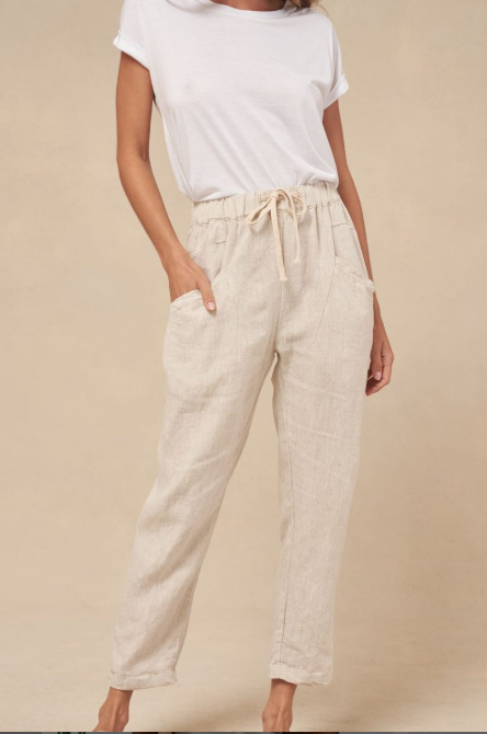 Luxe Linen Pants - Natural