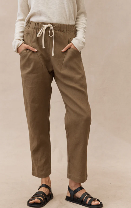 Luxe Linen Pants - Walnut