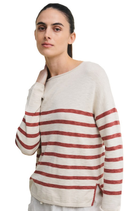 Bobbie Top - Natural/Terracotta