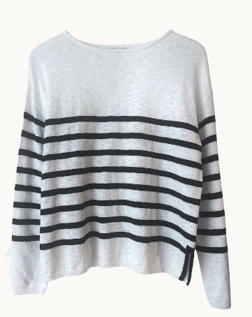 Bobbie Top - White/Navy