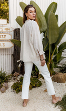 Santorini Top - Biscuit Stripe