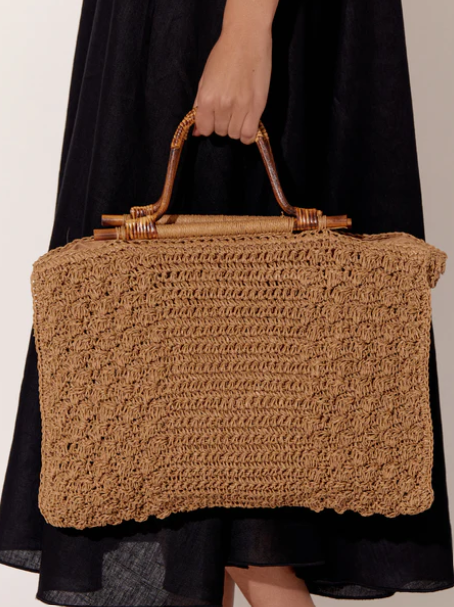 Shelly Woven Bamboo Tote