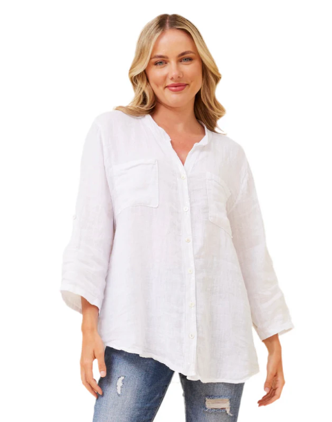 Roxy Sequin Shirt - White